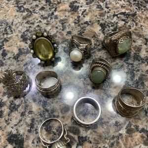 Bundle of sliver/sterling silver rings size 6/7/7.5. Bought from TJ Maxx